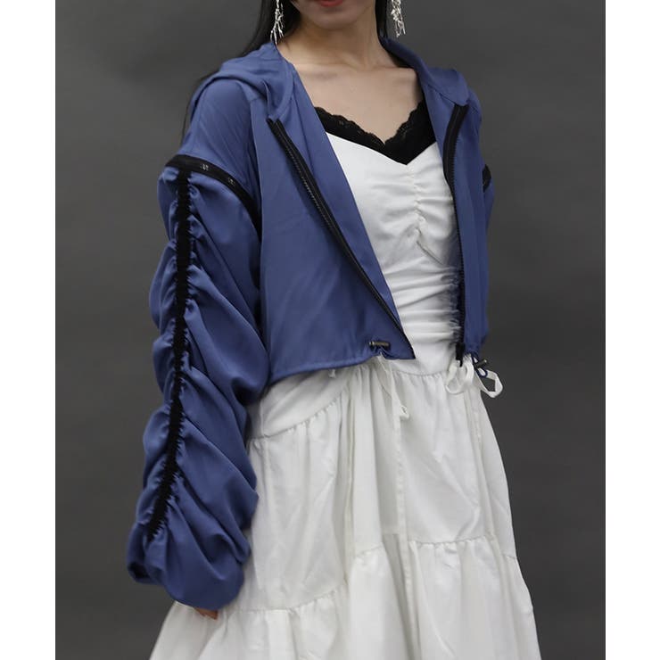 ボリューム袖シアーブルゾン | axes femme | 詳細画像7 