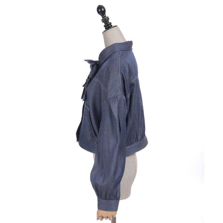 リボン付きデニムジャケット | axes femme | 詳細画像11 