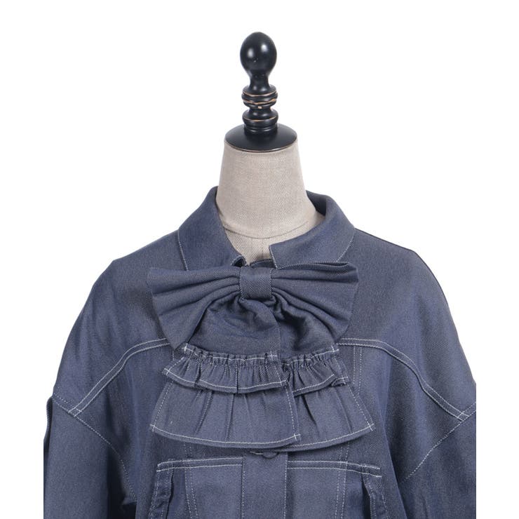 リボン付きデニムジャケット | axes femme | 詳細画像13 