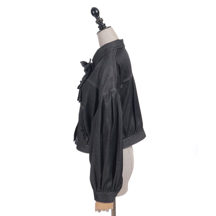 リボン付きデニムジャケット | axes femme | 詳細画像19 