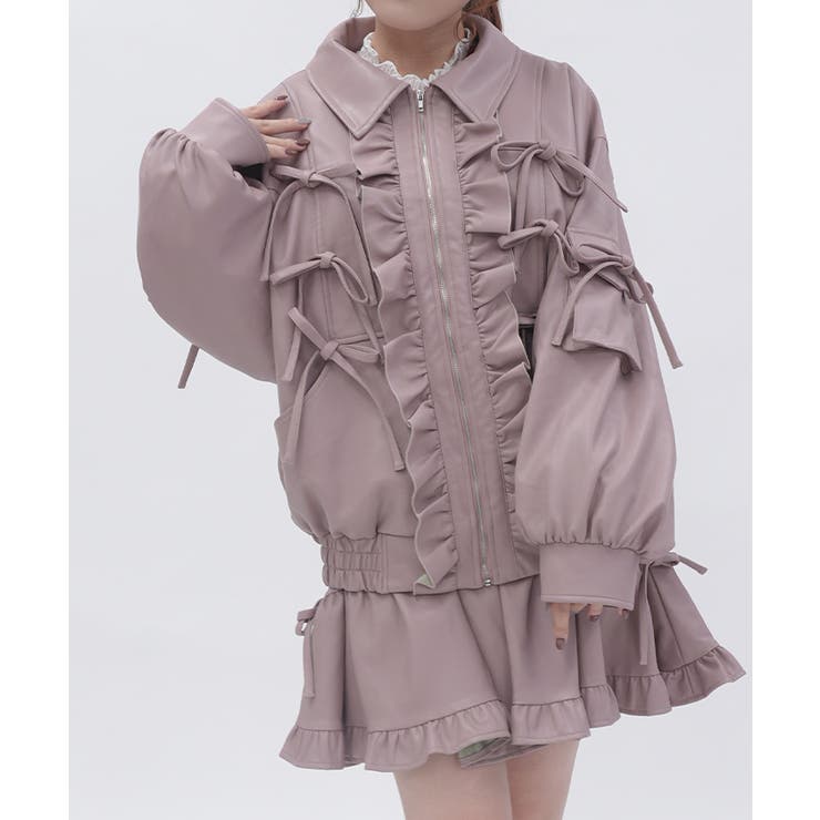 ピンク | フェイクレザーブルゾン | axes femme