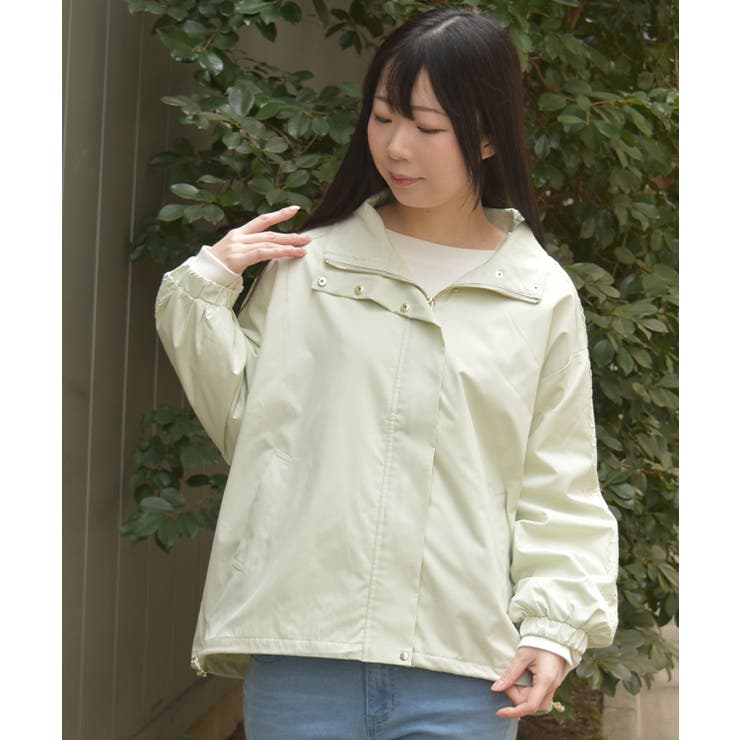 撥水加工レース袖ブルゾン | axes femme | 詳細画像13 