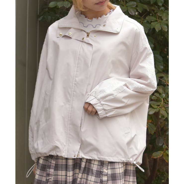 生成り | 撥水加工レース袖ブルゾン | axes femme