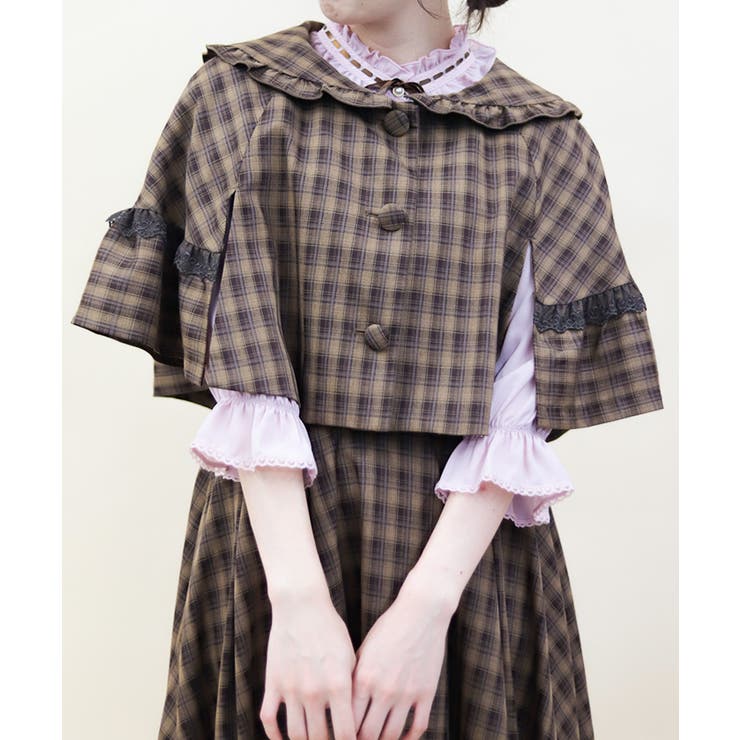 レース重ねリボンタイ付ケープ | axes femme | 詳細画像11 