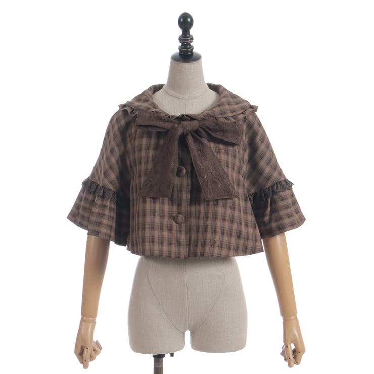 レース重ねリボンタイ付ケープ | axes femme | 詳細画像12 