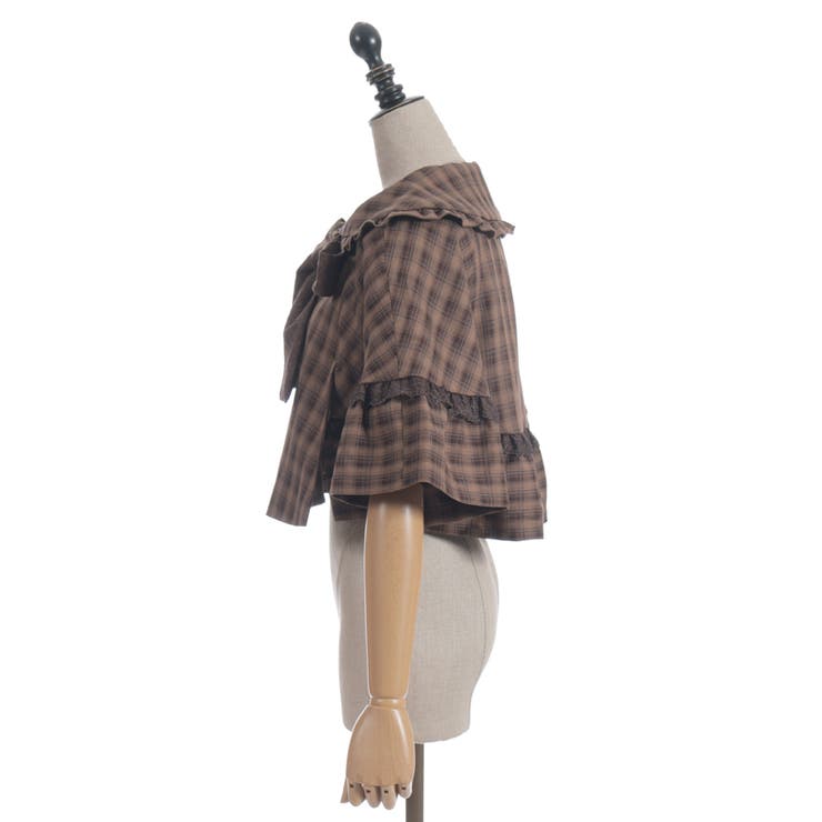 レース重ねリボンタイ付ケープ | axes femme | 詳細画像13 