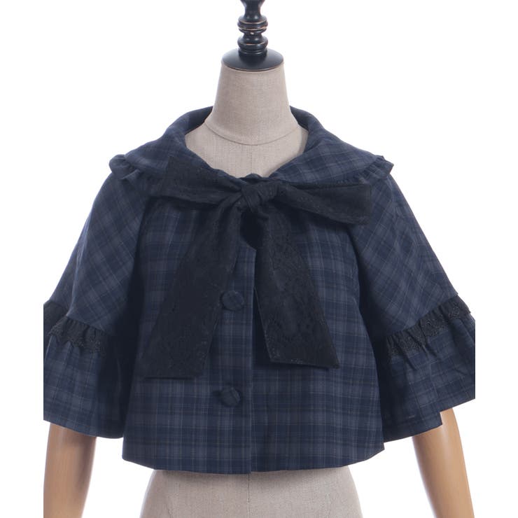 レース重ねリボンタイ付ケープ | axes femme | 詳細画像20 