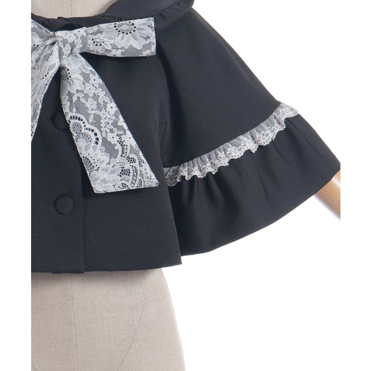 レース重ねリボンタイ付ケープ | axes femme | 詳細画像28 