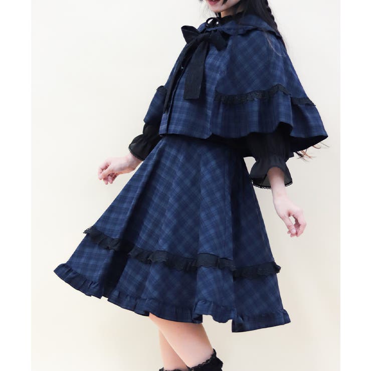 レース重ねリボンタイ付ケープ | axes femme | 詳細画像5 