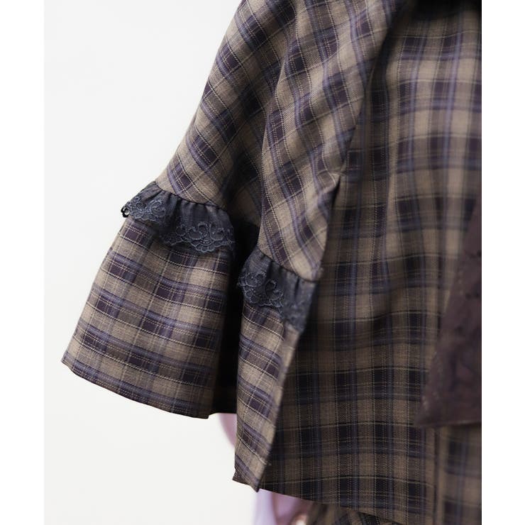 レース重ねリボンタイ付ケープ | axes femme | 詳細画像8 