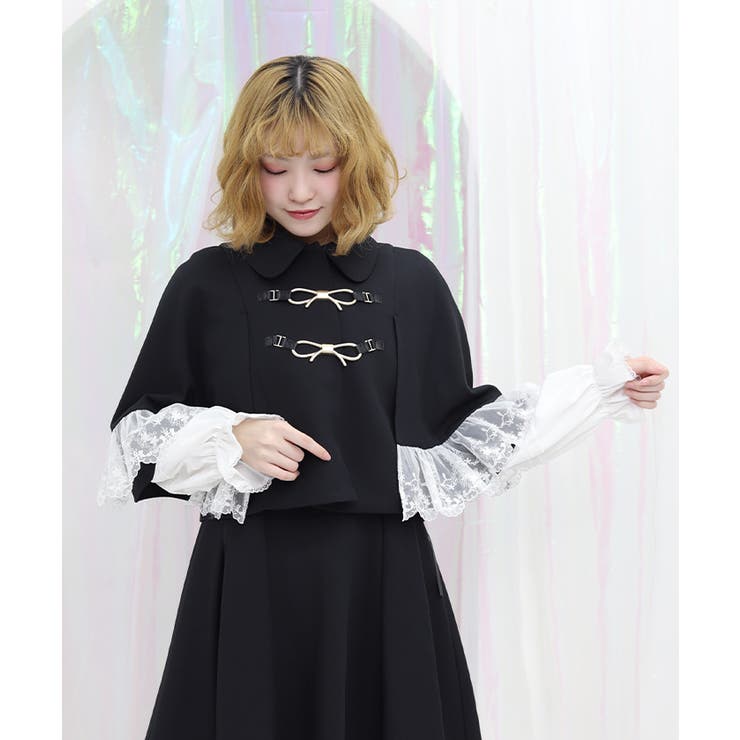 リボンビット付きケープジャケット | axes femme | 詳細画像4 