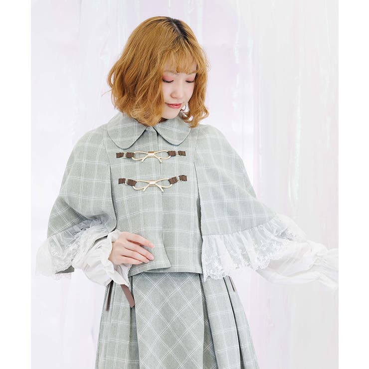 ミント | リボンビット付きケープジャケット | axes femme