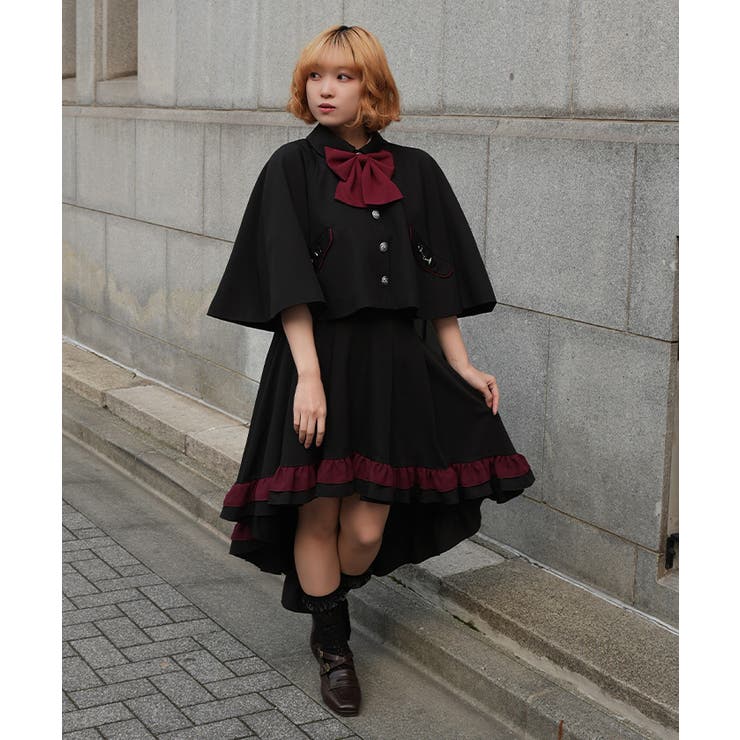 バイカラーリボン付きケープ | axes femme | 詳細画像10 