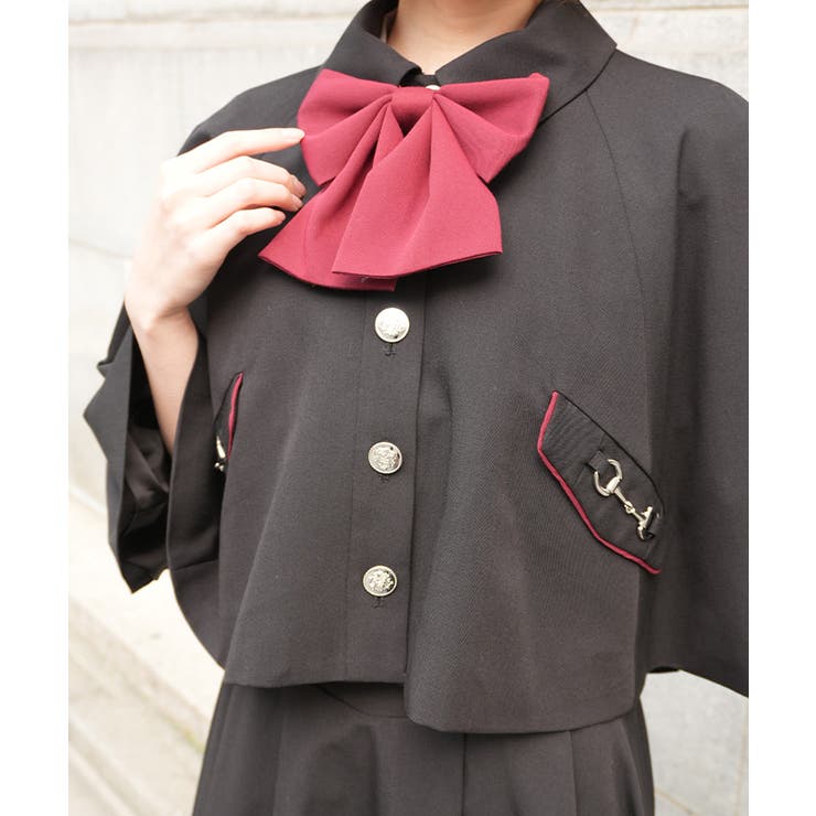 バイカラーリボン付きケープ | axes femme | 詳細画像7 