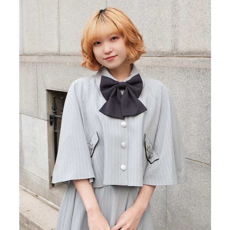 バイカラーリボン付きケープ | axes femme | 詳細画像8 