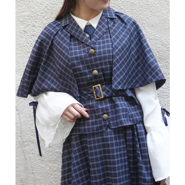 紺 | ディテクティブチェックＪＫＴ | axes femme