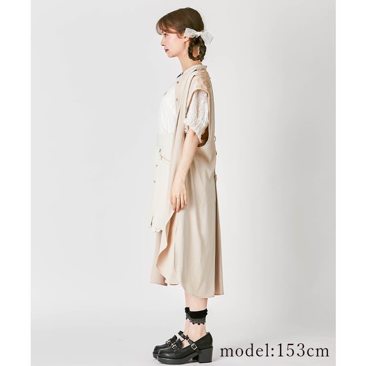 バックレースアップロングジレ[品番：IGAW0002099]｜axes  femme（アクシーズファム）のレディースファッション通販｜SHOPLIST（ショップリスト）