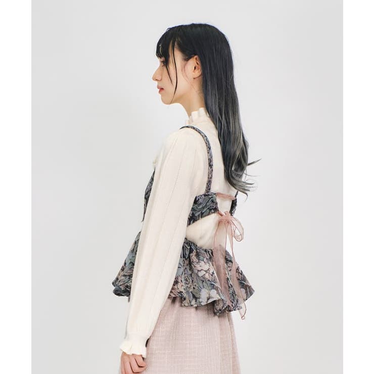 バックリボンペプラムビスチェ | axes femme | 詳細画像2 