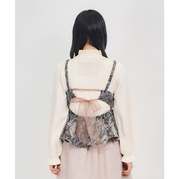 バックリボンペプラムビスチェ | axes femme | 詳細画像3 
