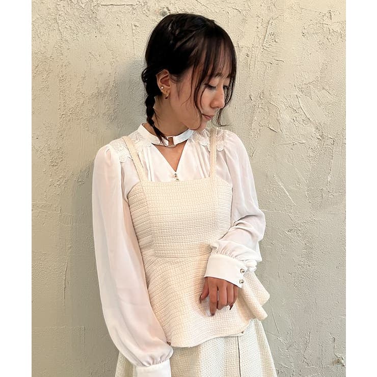 生成り | バックリボンペプラムビスチェ | axes femme