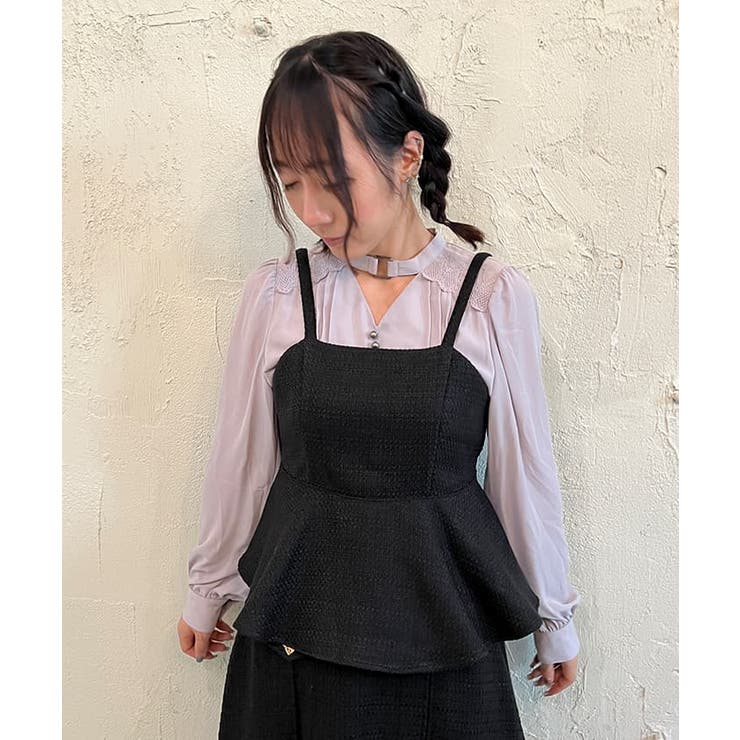 バックリボンペプラムビスチェ[品番：IGAW0004054]｜axes femme