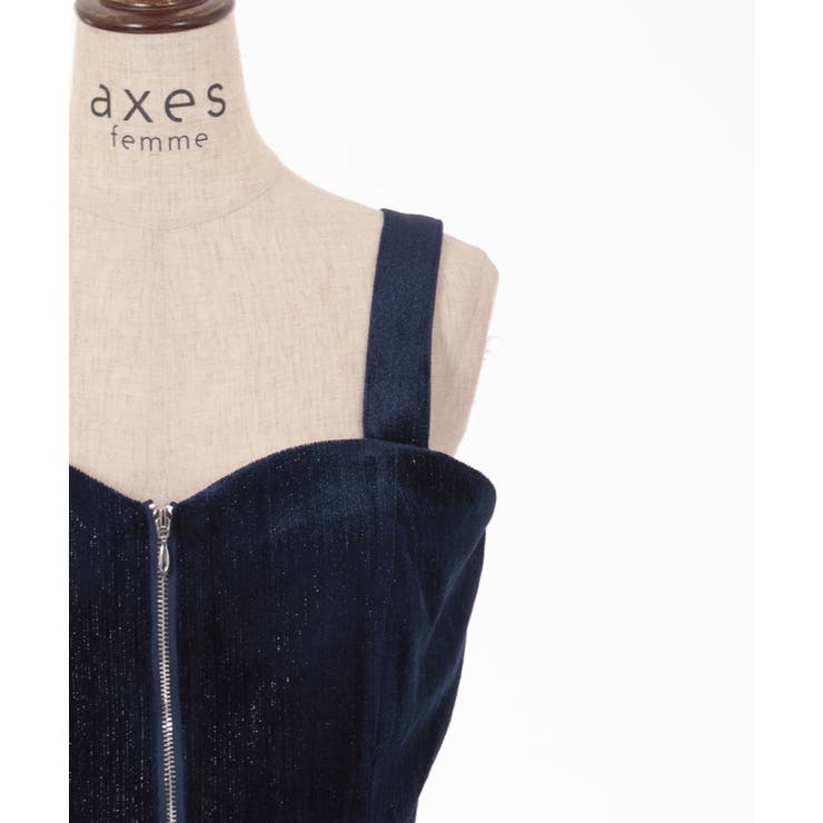 グリッターベロアビスチェ[品番：IGAW0004364]｜axes femme