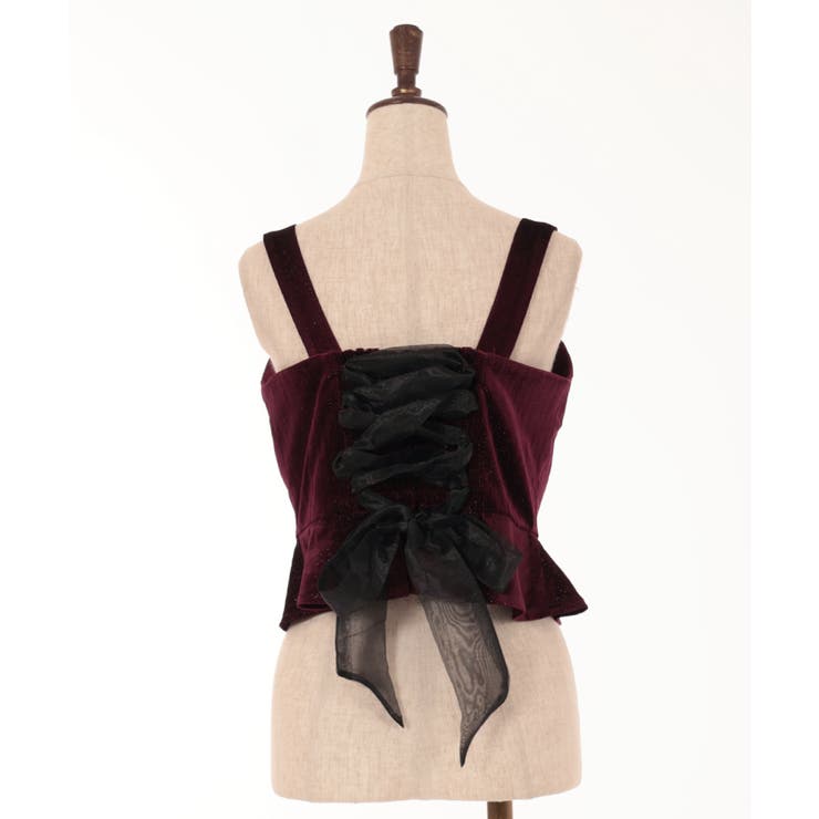 グリッターベロアビスチェ[品番：IGAW0004364]｜axes femme
