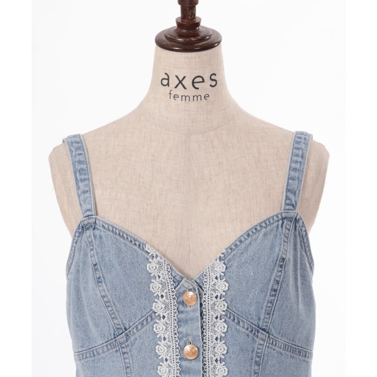 デニムビスチェ[品番：IGAW0004720]｜axes femme（アクシーズファム