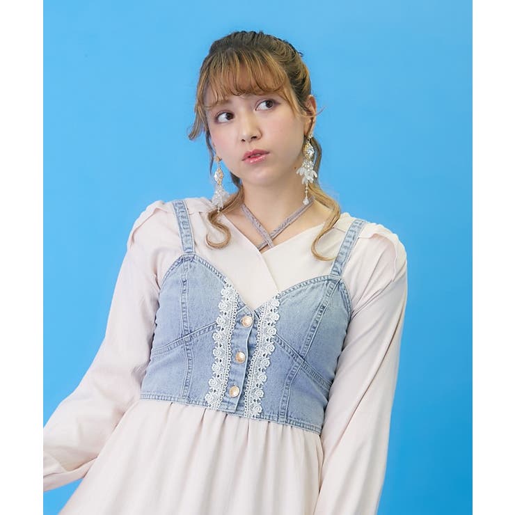 デニムビスチェ[品番：IGAW0004720]｜axes femme（アクシーズファム