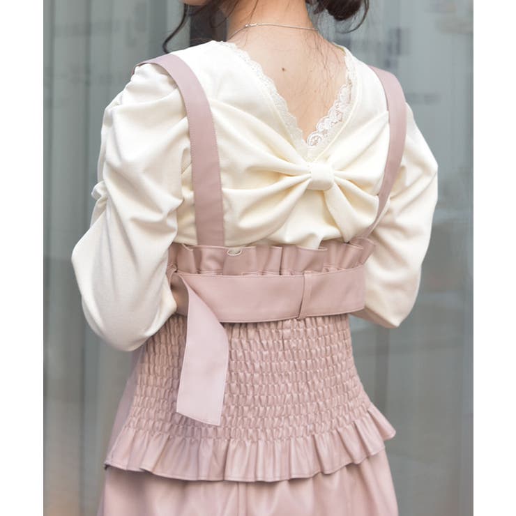 合皮素材ビスチェ | axes femme | 詳細画像4 