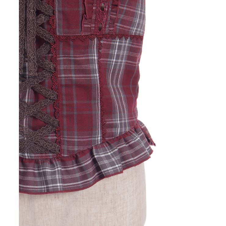タータンチェック編上ビスチェ | axes femme | 詳細画像10 