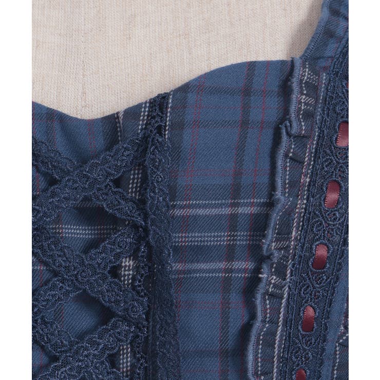 タータンチェック編上ビスチェ | axes femme | 詳細画像18 
