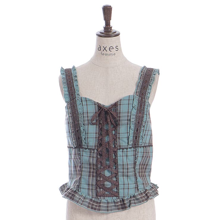 タータンチェック編上ビスチェ | axes femme | 詳細画像21 