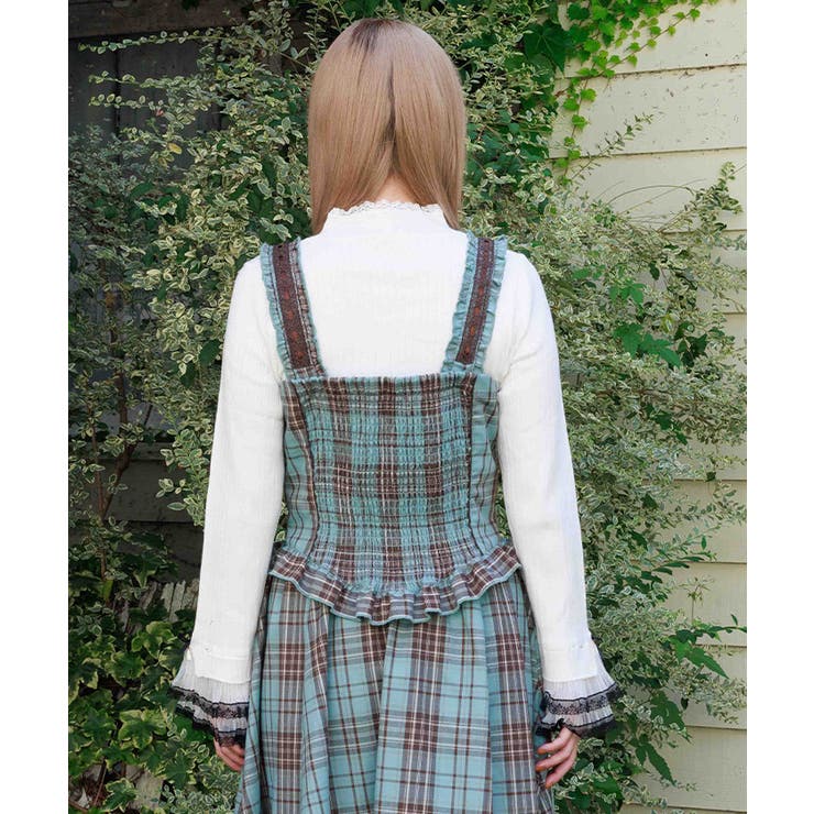 タータンチェック編上ビスチェ | axes femme | 詳細画像3 