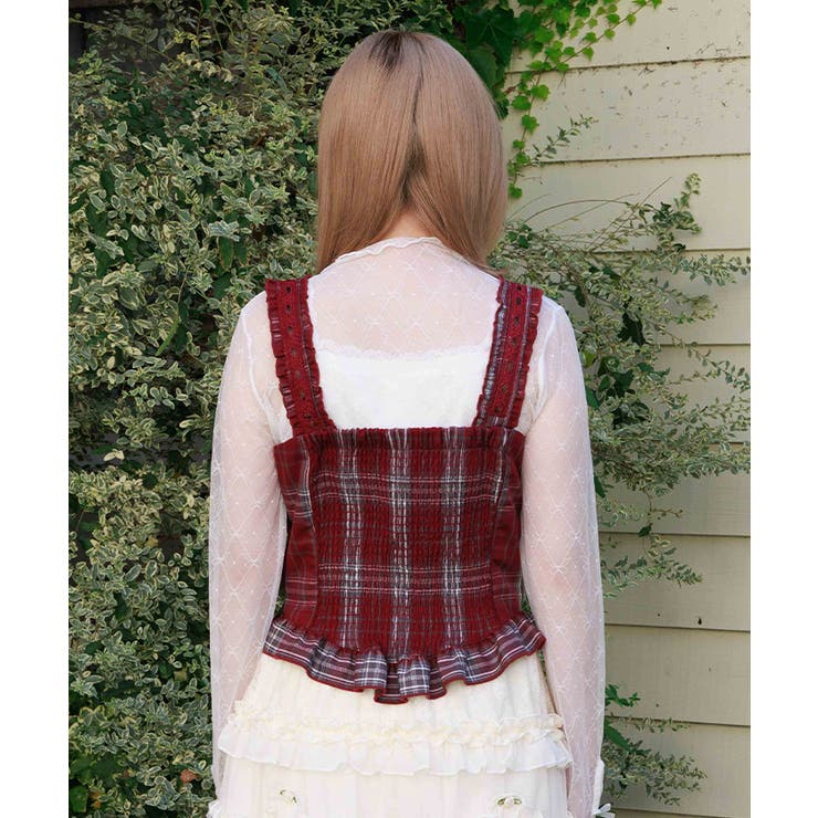 タータンチェック編上ビスチェ | axes femme | 詳細画像5 