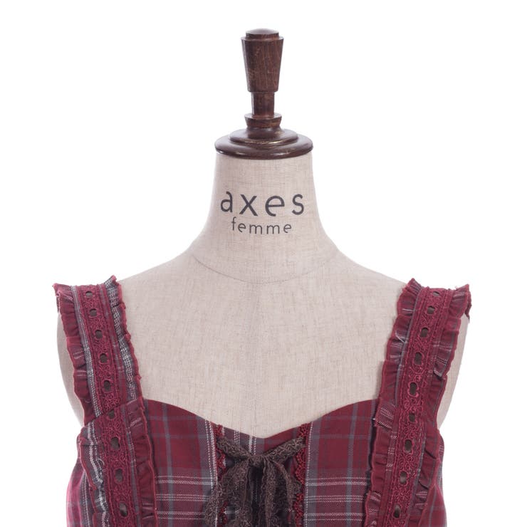 タータンチェック編上ビスチェ | axes femme | 詳細画像9 