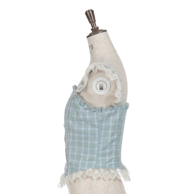 チェックレースフリルビスチェ | axes femme | 詳細画像10 