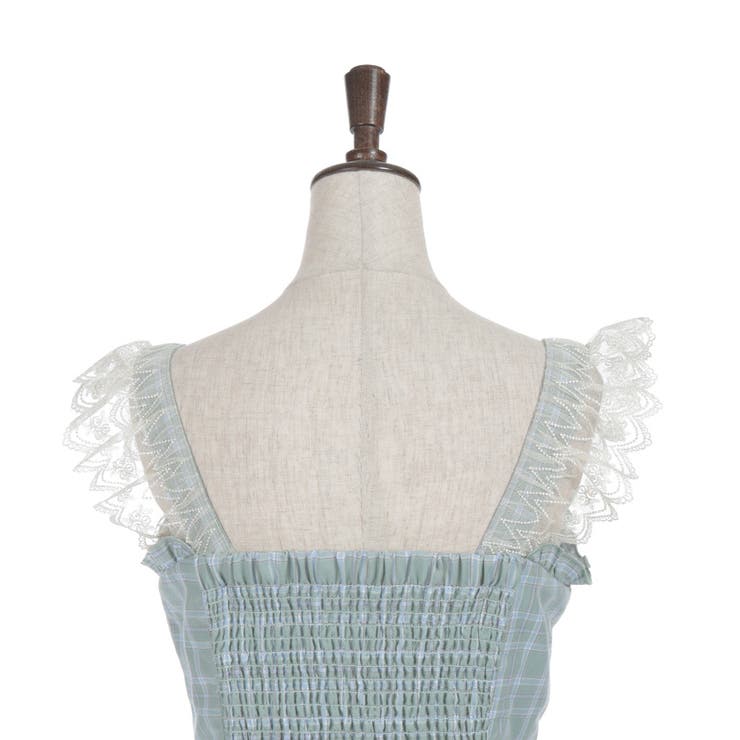 チェックレースフリルビスチェ | axes femme | 詳細画像13 