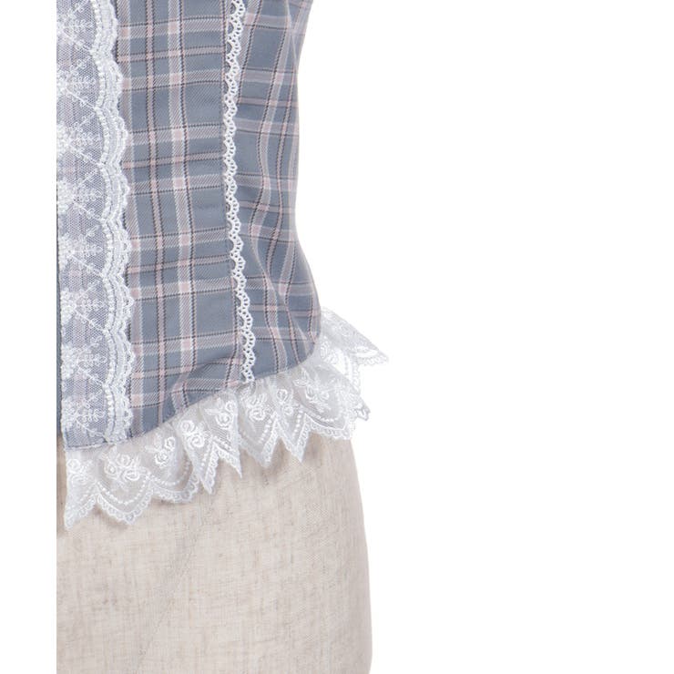 チェックレースフリルビスチェ | axes femme | 詳細画像18 