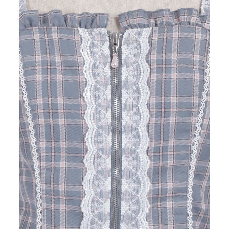 チェックレースフリルビスチェ | axes femme | 詳細画像19 