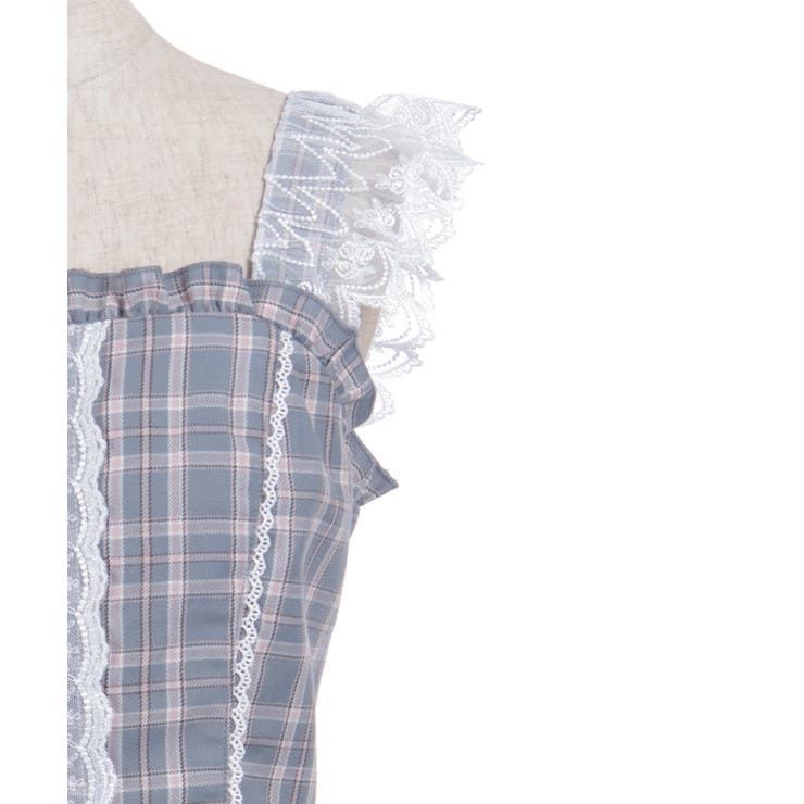 チェックレースフリルビスチェ | axes femme | 詳細画像21 