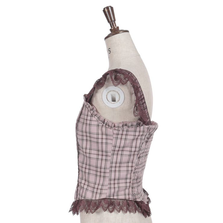 チェックレースフリルビスチェ | axes femme | 詳細画像23 