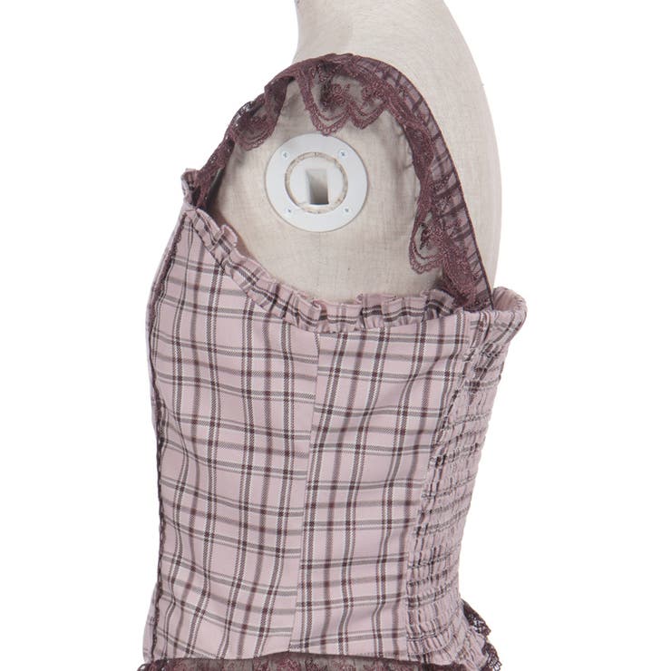 チェックレースフリルビスチェ | axes femme | 詳細画像27 