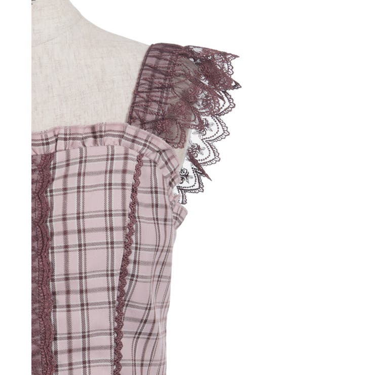チェックレースフリルビスチェ | axes femme | 詳細画像29 