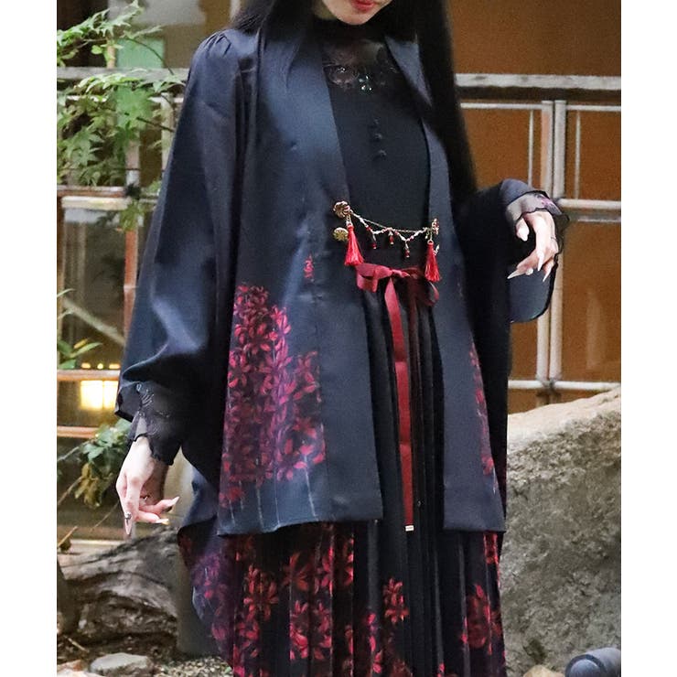 黒 | 彼岸花柄羽織 | axes femme