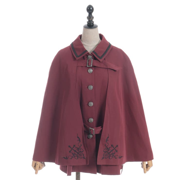 クロス刺繍ケープコート | axes femme | 詳細画像8 