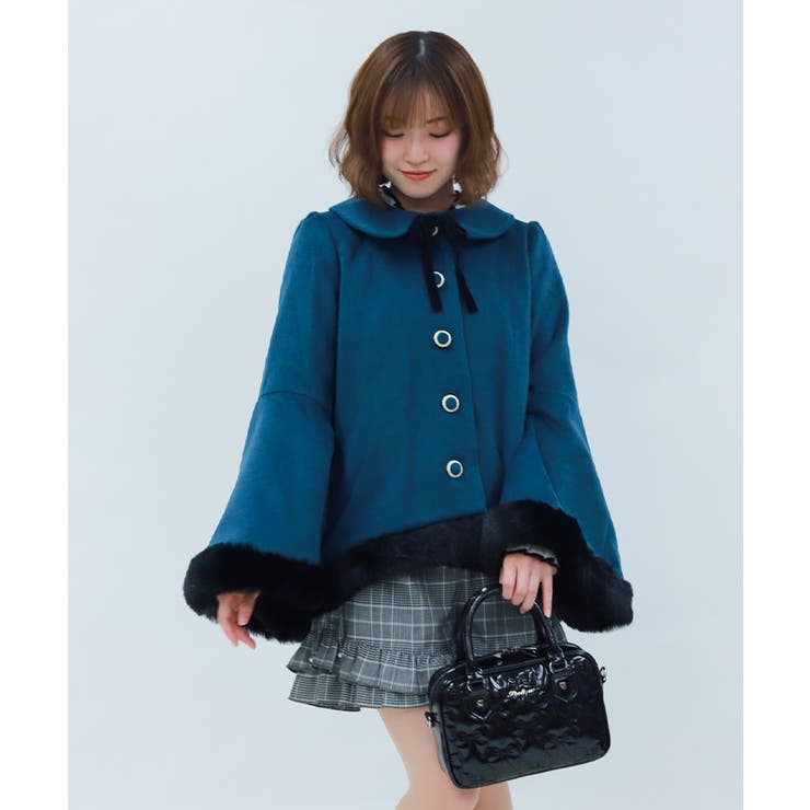 Ｄグリーン | ベルスリーブＡラインコート | axes femme