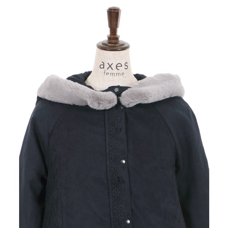 新規購入 フード付ミドル丈モッズコート[品番：IGAW0001138]｜axes femme ジャケット・アウター