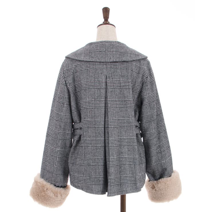 ファー襟ベルトデザインコート[品番：IGAW0002526]｜axes femme