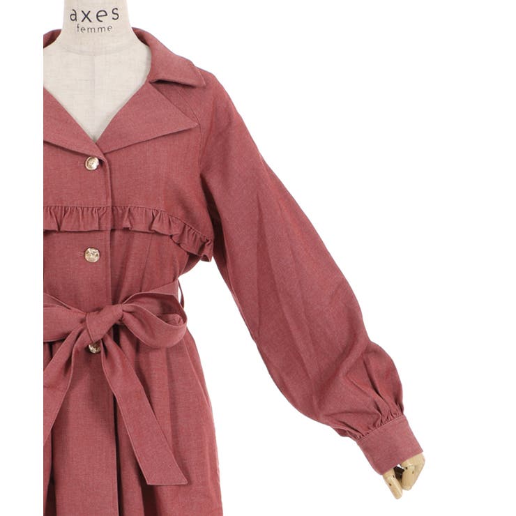 バックレースアップコート[品番：IGAW0002244]｜axes femme